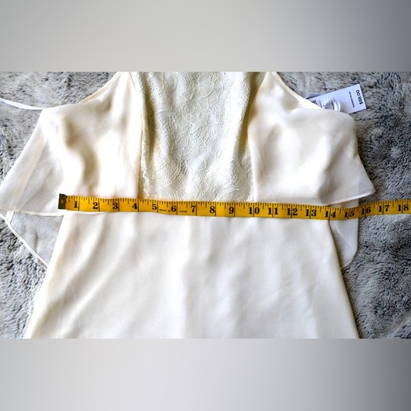 NEW BCBG Generation OFF WHITE bare shoulders  Lace dress Fully lined Sz 4,NWT - Picture 6 of 8